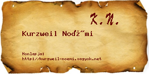 Kurzweil Noémi névjegykártya